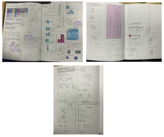 Example of Math's written work